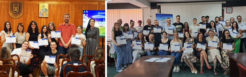 Уручени сертификати првој генерацији обучених студената и запослених на Универзитету у Крагујевцу, у оквиру пројекта DigiPsyRes